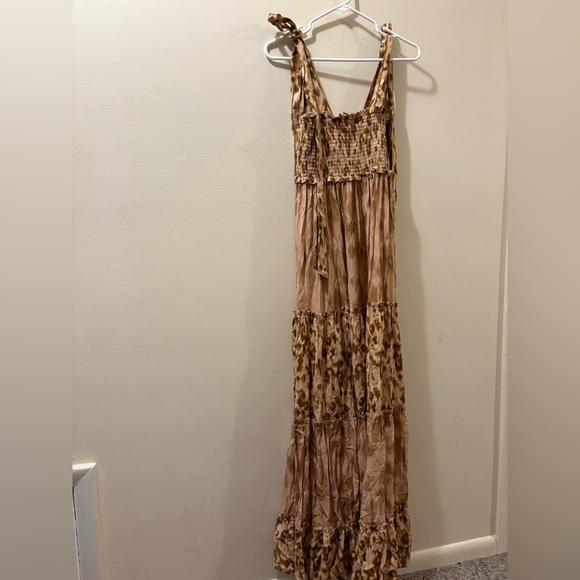 Especia - Anthropologie - Elegant Brown Maxi Dress - large - tie straps - Picture 7 of 7